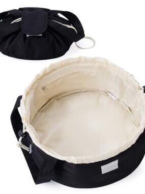 Narwey Lay Flat Drawstring Makeup Bag Travel Toiletry Cosmetic Bag